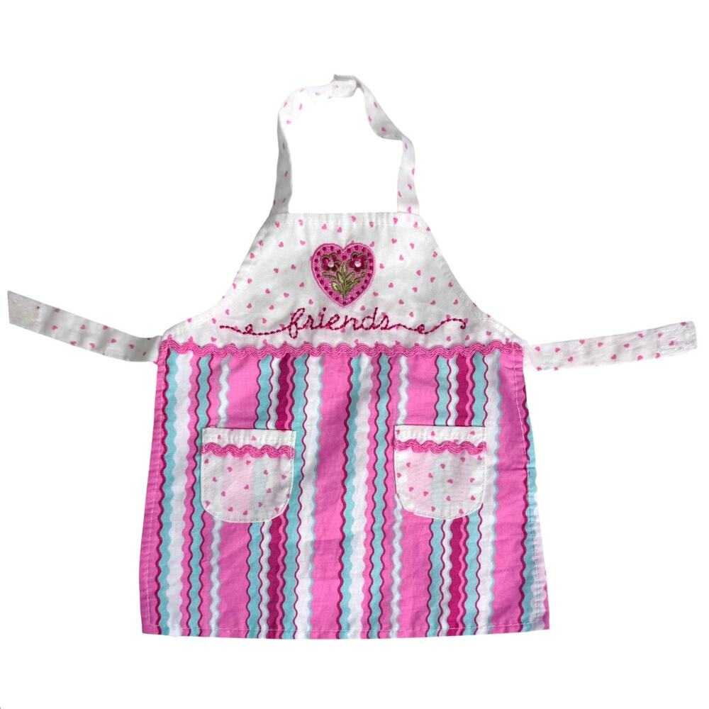 American Girl Friends Baking Apron Grace Sweet Treats Blaire Kitchen Pink Heart